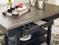 Tyler Creek - Rectangular Dining Room Counter Table - Black / Gray