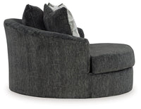Biddeford - Oversized Swivel Accent Chair - Shadow