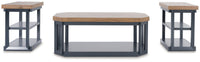 Landocken - Occasional Table Set (Set of 3) - Brown / Blue