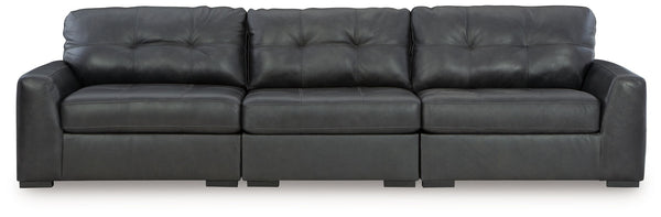 Brindley Pier - 3-Piece Sectional Sofa - Fog - Schleider Furniture & Mattress Company 