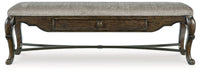 Maylee - Upholstered Storage Bench - Dark Brown