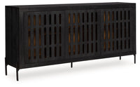 Vallisburg - Accent Cabinet - Black / Natural