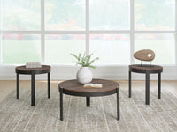 Horizon Hills - Occasional Table Set (Set of 3) - Brown / Black
