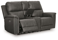 Bleckley - Power Reclining Loveseat With Console / Adjustable Headrest