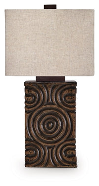 Heathbury - Paper Table Lamp - Antique Brown