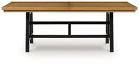 Galliden - Rectangular Dining Room Extension Table - Black / Brown