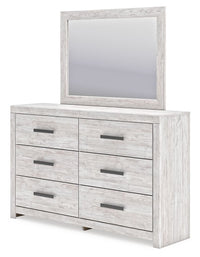 Cayboni - Dresser And Mirror - Whitewash