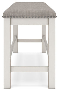 Robbinsdale - Dbl Counter Height Upholstered Dining Bench - Antique White