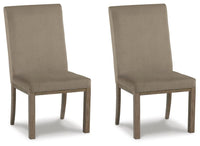 Chrestner - Dining UPH Side Chair (Set of 2) - Gray / Brown