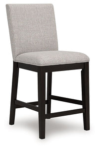 Neymorton - 5 Pc. - Rectangular Dining Room Counter Table, 4 Barstools - Dark Grayish Brown