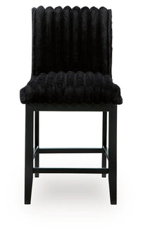Mervannie - Upholstered Barstool (Set of 2) - Black