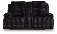 Rhine Falls - Double Reclining Power Loveseat With Console - Onyx