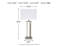 Aniela - Metal Table Lamp Set