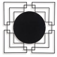 Oceanal - Accent Mirror - Black / Gold Finish