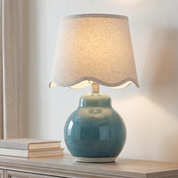 Byronburg - Ceramic Table Lamp - Blue / Beige