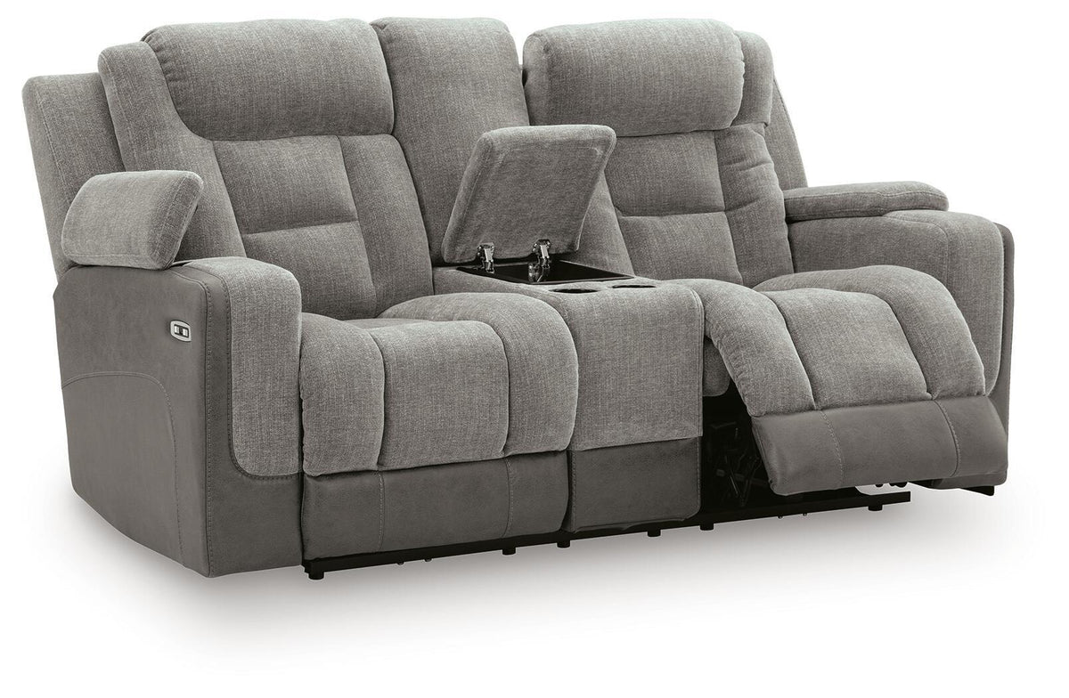 Mixed Motion - Power Reclining Loveseat With Console / Adjustable Headrest