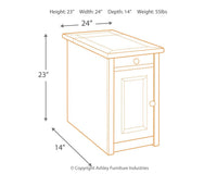 Tyler Creek - Chair Side End Table - Grayish Brown / Black