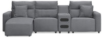 Modmax II - Reclining Sectional - Salt And Pepper