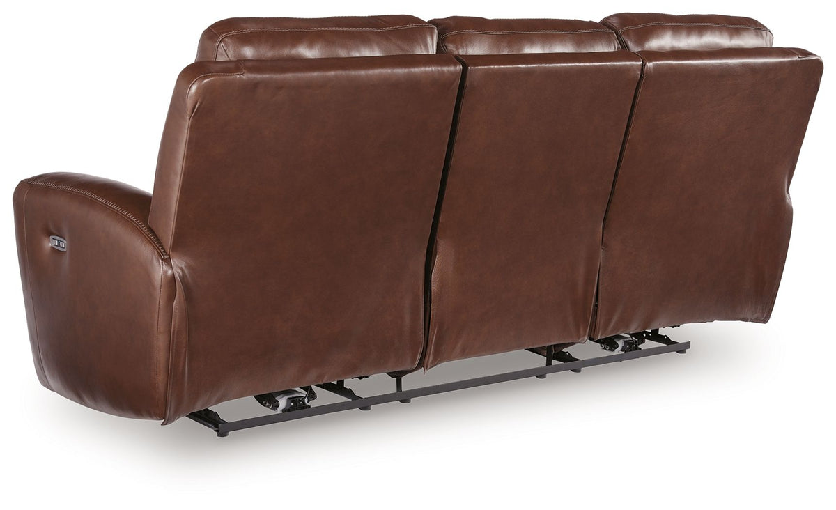 Bexhurst - 2 Pc. - Power Reclining Sofa And Loveseat - Mahogany - Schleider Furniture & Mattress Company 