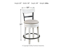 Valebeck - Full Back Swivel Stool