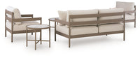 Bluff Trail - Loveseat, Lounge Chairs, Tables Set (Set of 5) - Beige