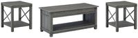 Freedan - 3 Pc. - Coffee Table, 2 End Tables - Grayish Brown