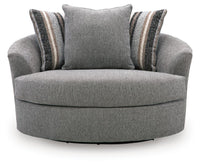 Creston Heights - Oversized Swivel Accent Chair - Smolder