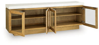 Adanworth - Accent Cabinet - Light Brown / Gray