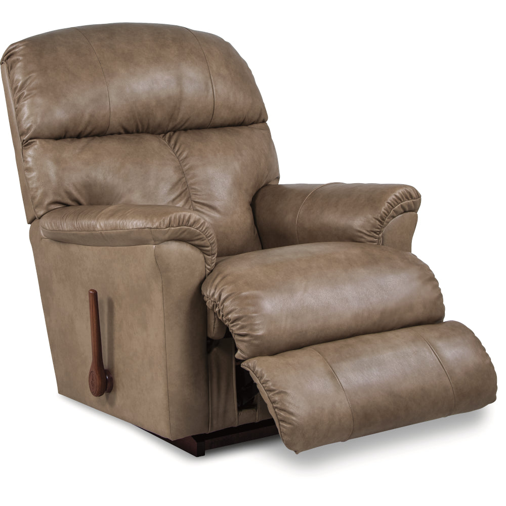 Reed Leather Rocking Recliner - Beige