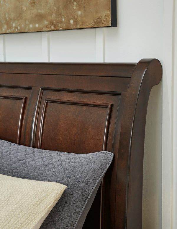 Porter Sleigh Bed with Storage, King