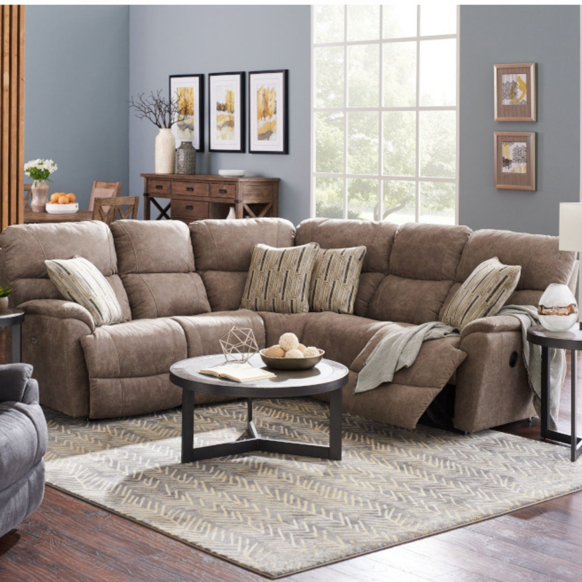 Trouper Reclining Sectional, 3-Piece or 4-Piece